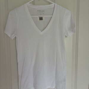 Everlane White Fitted Short Sleeve T-Shirt